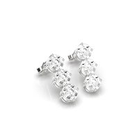 Orecchini Baroni Gioielli Donna in Oro bianco Diamante 0.1 Ct 5017B - 5017B